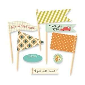  October Afternoon 9 To 5 Little Flyers Flag Kit 10 Flags 
