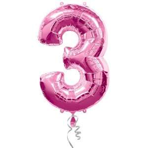  Lets Party By Party Destination #3 Pink Foil Balloon 