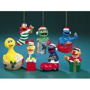  Set of 7 Sesame Street Elmo, Ernie and Friends Christmas 