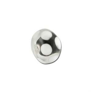  12mm Clear with Black Center and White Dots Rondelle Bead 