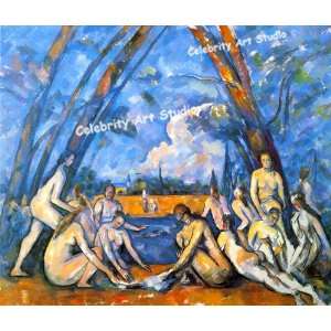 PAUL CEZANNE LARGE BATHERS REPRODUCTION PAINTING ON CANVAS 