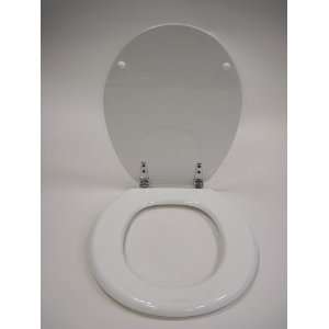  Toilet Seat Round 16.5 White, Deluxe Acrylic Resin with 