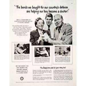1951 Ad US Savings Defense Bonds Government John Helen Daly Stockton 