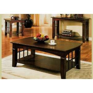  Traditional Cherry Finish Cocktail End Tables Table Set 