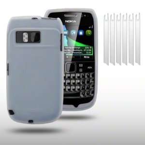 NOKIA E6 SILICONE SKIN WITH 6 SCREEN PROTECTORS BY CELLAPOD CASES 