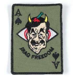  Iraq Freedom Card Patch w/ Velcro. (OD Green)