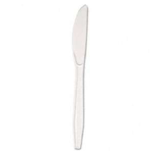  Full Length Polystyrene Cutlery, Knife, White, 1000/Carton 