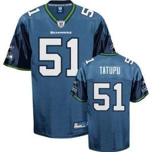   NFL Blue Seattle Seahawks # 51 Lofa Tatupu Stitched Throwback Football