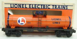   Lionel Orange & Blue Single Dome Tank Car LN /Box 023922663139  