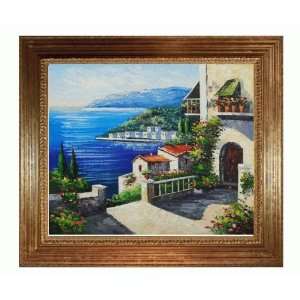  Art Reproduction Oil Painting   Mediterranean Scenes High Rise Bay 