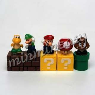 Nintendo Super Mario Figure Toad Luigi Koopa x 5pcs **  