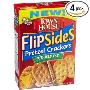 Townhouse FlipSides Pretzel Crackers, Reduced Fat, 11.7 Ounce Boxes 