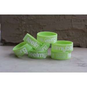   White Lettering for Testicular Cancer Awareness Wristband Jewelry