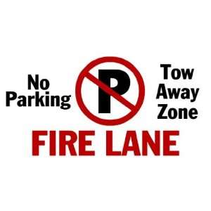   3x6 Vinyl Banner   No Parking Tow Away Zone Fire Lane 