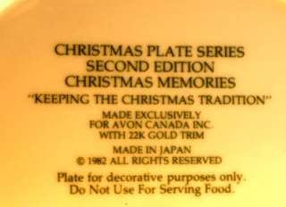 Three Avon Christmas Collector Plates 1981, 1982, 1984  