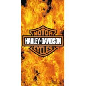  Harley Davidson Fire Inferno Beach/Bath Towel #50 