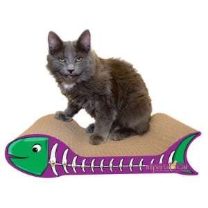   00136 Fish Bone Cat Scratcher Style Red and Dark Blue Toys & Games
