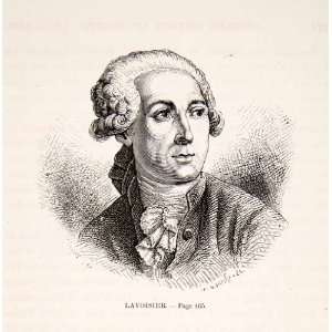 1875 Woodcut Etienne Eugene Ronjat Antoine Lavoisier Chemistry Metric 
