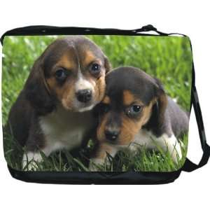  Rikki KnightTM Beagle Puppies Dog Design Messenger Bag 