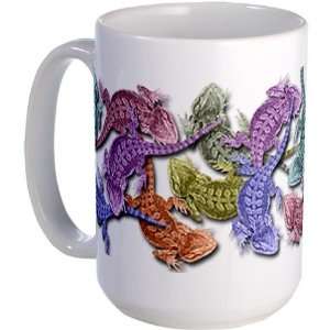 Bearded Dragon Colors Pets Large Mug by 