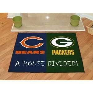   Bears   Green Bay Packers All Star House Divided Rug