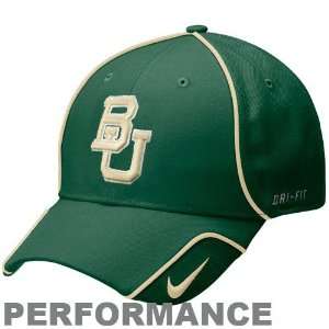  Nike Baylor Bears Green Coaches Performance Adjustable Hat 