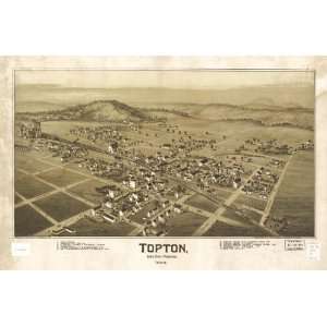  1893 map of Topton, Pennsylvania