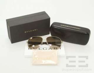 Bulgari Gold & Tortoiseshell Aviator Sunglasses 5018 NEW  