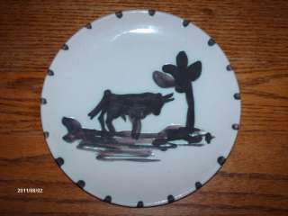 Pablo Picasso Edition Toros Ceramic Plate (1952) Bull  