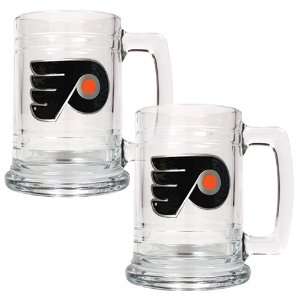  Philadelphia Flyers 2pc 15oz Beer Glass Tankard Set 