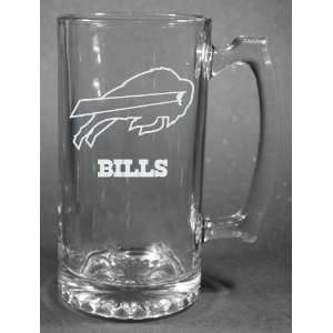   Bills Laser Etched 27oz Glass Beer Mug 
