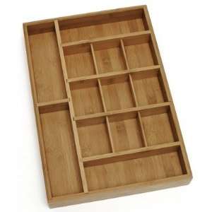  Lipper International Bamboo Organizer with 3 Removable 