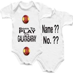 Galatasaray Football Baby Grow Shirt Name No Kit Soccer  