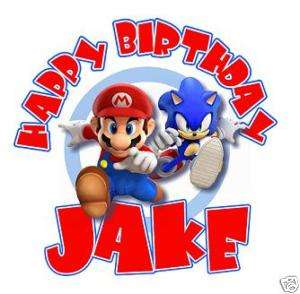 SUPER MARIO AND SONIC Personalized Birthday T Shirt  