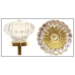  Colonial Fluted Clear Glass Knob