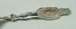  Sterling Silver Souvenir Spoon Spokane Washington Full Figured Indian