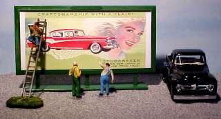 1956 Studebaker 4 Door Sedan Billboard 0 Train 1/43 Car  