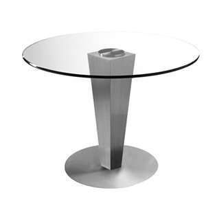  Bellini Modern JULIA 42 Dining Table, Brushed Stainless 