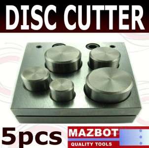 5pc Mazbot Jewelry Metal Disc Cutter Punches UP TO 1  
