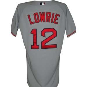  Jed Lowrie #12 2008 Red Sox Game Used Road Grey Jersey (48 