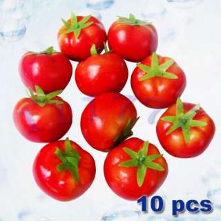 10 pcs fake mini tomatoes artificial fruit house decor  