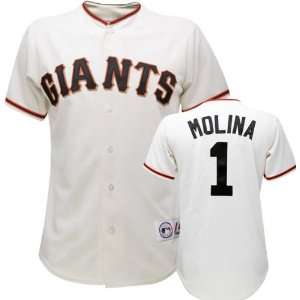 Bengie Molina Majestic MLB Home Ivory Replica San Francisco Giants 