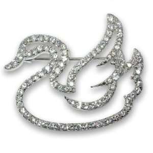   Pin Graceful Diamond Swan Outline Pin Perfect Addition to Any Wardrobe
