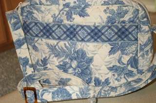 Vera Bradley Retired Blue Toile Bag, Cosmetic, & Wallet  