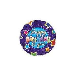  20 Happy Birthday Purple Balloon Jamz B4   Mylar Balloon 