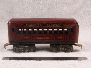   Tin Litho 0 Scale Canadian Pacific #247 Toronto Passenger Car  