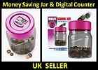   Saving Jar Digital Coin Counter Counting Fund Bank Piggy Bank Box Pink
