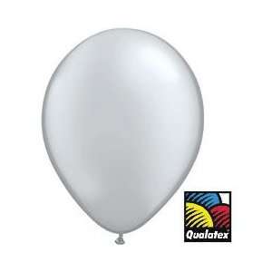 11 inch Qualatex Balloons, Metallic Silver Health 