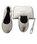 new womens tipsy feet silver foldable flat dolly shoes location