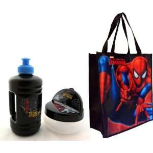 Set   Spiderman Food Container, Spiderman Water Bottle Jug, and Large 